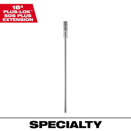 Milwaukee 48-20-6945 PLUSLOK™ SDS+ 18 in. Extension - feature callout