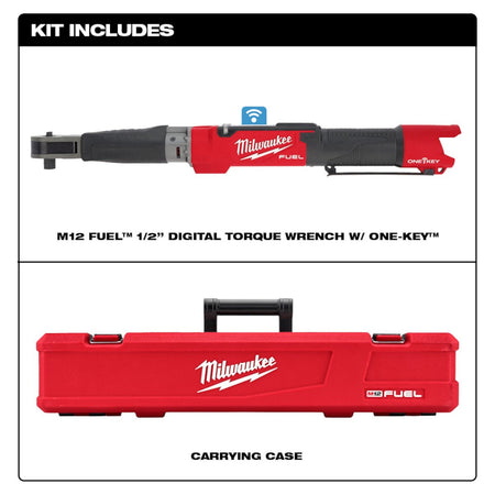 Milwaukee 2466-20 M12 FUEL™ 1/2 in. Digital Torque Wrench with ONE-KEY™ - product view