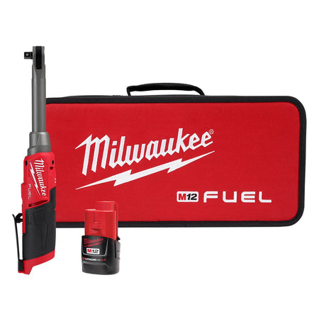 Milwaukee 2569-21 M12 FUEL™ 3/8" Extended Reach High Speed Ratchet Kit - kit contents