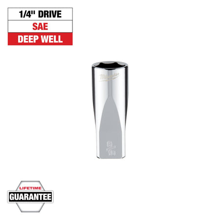 Milwaukee 45-34-9021 1/4 in. Drive 9/16 in. SAE 6-Point Deep Socket - feature callout