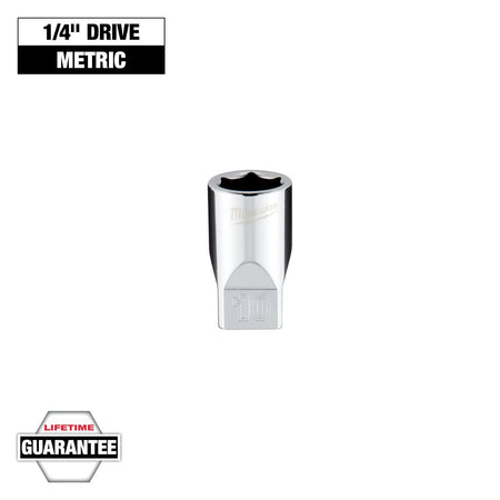 Milwaukee 45-34-9036 1/4 in. Drive 10mm Metric 6-Point Socket - feature callout