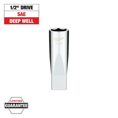 Milwaukee 45-34-9130 1/2 in. Drive 3/4 in. SAE 6-Point Deep Socket with FOUR FLAT™ Sides - feature callout