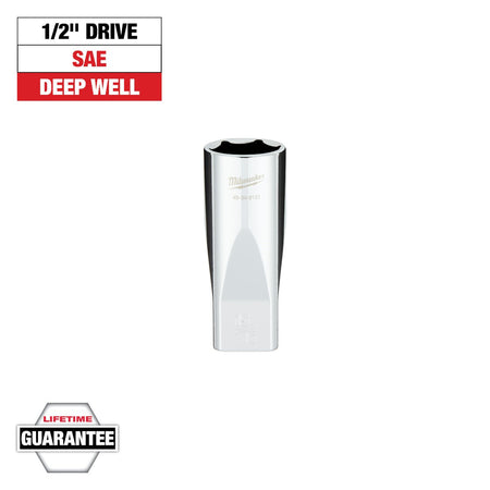 Milwaukee 45-34-9133 1/2 in. Drive 15/16 in. SAE 6-Point Deep Socket with FOUR FLAT™ Sides - feature callout