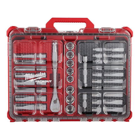 Milwaukee 48-22-9487 47PC 1/2" Drive Ratchet & Socket Set with PACKOUT™ Organizer - product view