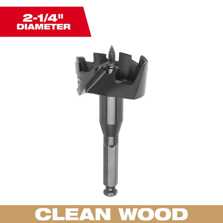 Milwaukee 48-25-2252 Selfeed Bit 2-1/4" - feature callout