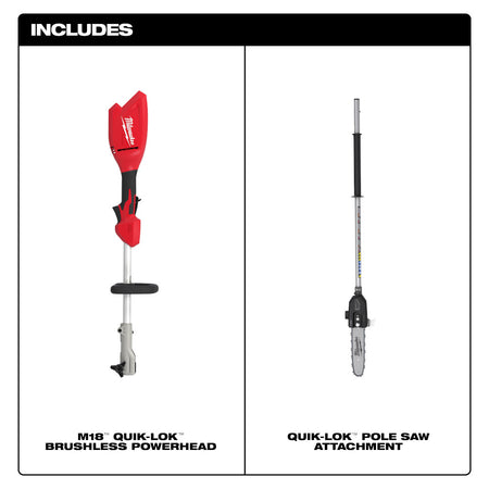 Milwaukee 3115-20PS What is Included M18 Brushless Powerhead and Pole Saw Attachment
