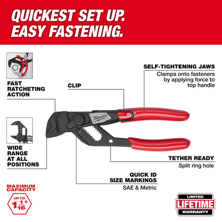 Milwaukee 48-22-6906 5-inch Pliers Wrench - Walk Around View