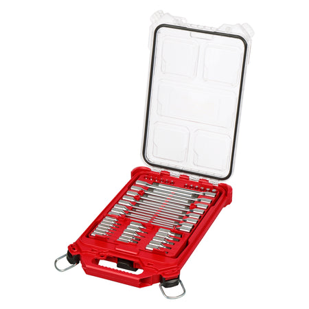 46pc 1/4” and 3/8” Drive SAE Bit Socket Set with PACKOUT™ Compact Low-Profile Organizer