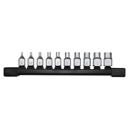 Milwaukee 48-22-9545 10-Piece 1/4" Drive Low-Profile Metric Hex Bit Socket Set