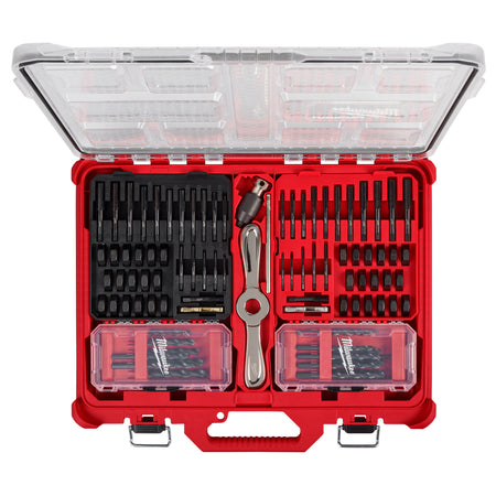 107PC SAE & Metric Tap & Die PACKOUT™ Set w/ HEX-LOK™ 2-in-1 Handle