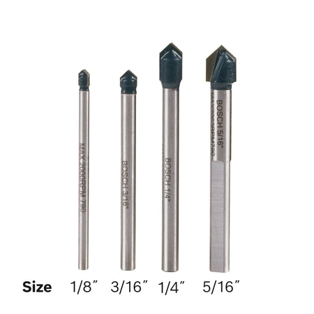Bosch 4 pc. Glass and Tile Bit Set BOSCH