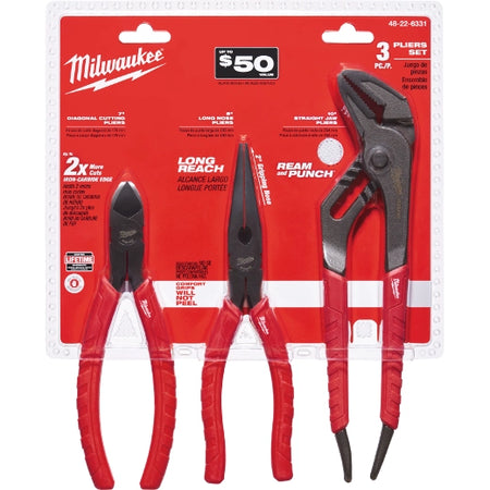 Milwaukee 48-22-6331 - 3-Piece Pliers Kit