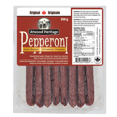 ATWOOD HERITAGE ATW-32008 - Original Pepperoni Snack Sticks - 8 Pack