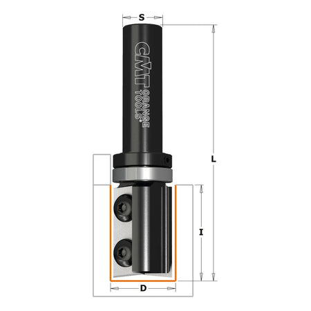 CMT 656.691.11 - 3/4" x 1-1/8" Insert Carbide Pattern Router Bit - 1/2" Shank - Wise Line Tools