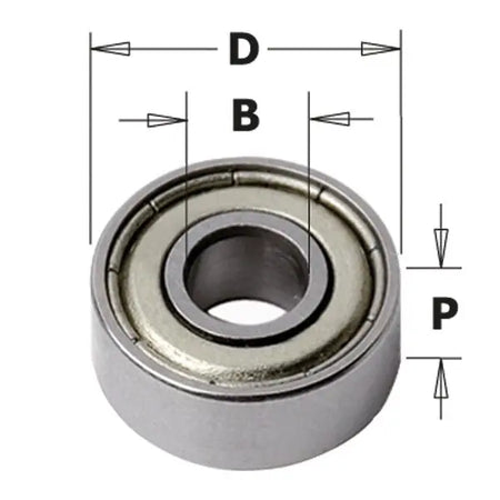 CMT 791.018.00 - Router Bearing 5/8" diameter x 3/16" Hole