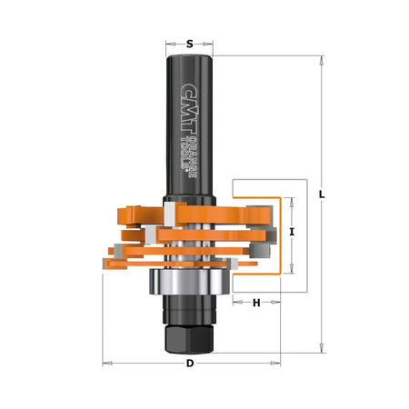 CMT 800.506.11 - 3 Wing Slot Cutter Router Bit Set - Wise Line Tools