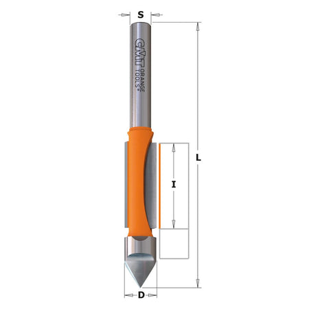 CMT 816.064.11 - Panel Pilot Bit with Guide, 1/4-Inch Diameter - Wise Line Tools