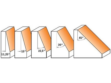 CMT 836.501.11 - 5 PC CHAMFER ROUTER BIT SET - Wise Line Tools