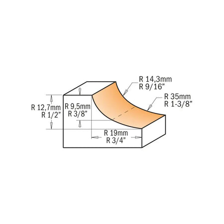 CMT 837.222.11 - COVE ROUTER BIT CMT