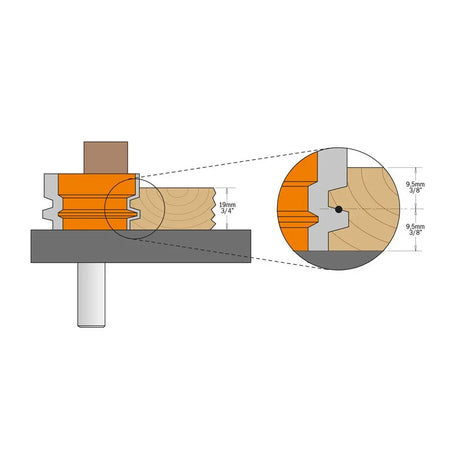 CMT 855.501.11 - REVERSE GLUE JOINT ROUTER BIT CMT