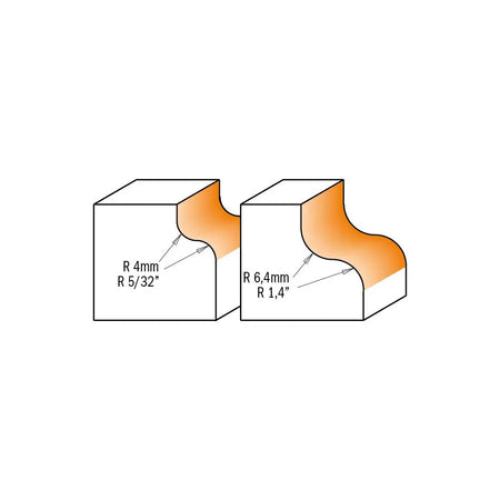 CMT 859.064.11 - RAD 1/4'' 1/4'' SHANK OGEE ROUTER BIT CMT
