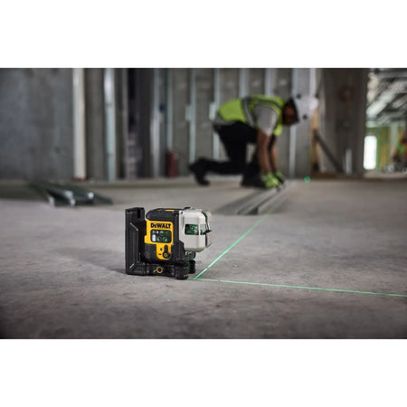 DEWALT DCLE14301GB - USB Rechargeable Green 3 X 180 Degree Line Laser Base Kit DEWALT