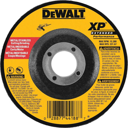 DEWALT DW8812 5" X 1/8" X 7/8" XP CUTTING WHEEL