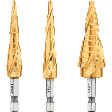 DEWALT DWA1790IR-Step Drill Bit Set, 3-Piece - Wise Line Tools