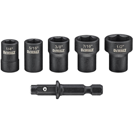 DEWALT DWADND-5-Nut Driver Set, Detachable, 5-Piece (Dwadnd5) - Wise Line Tools