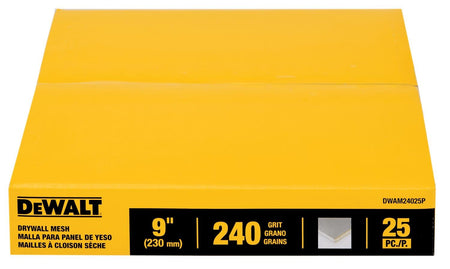 DEWALT DWAM24025P-Drywall Mesh, 9 In, 25-Pack, 240G - Wise Line Tools