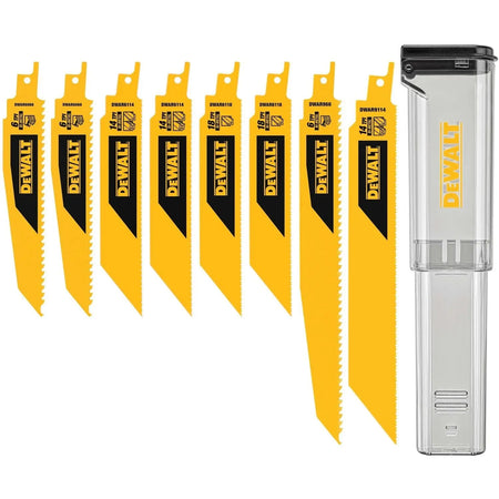 DEWALT DWAR8SETCS-8Pc Recip Blade Kit W/Case - Wise Line Tools