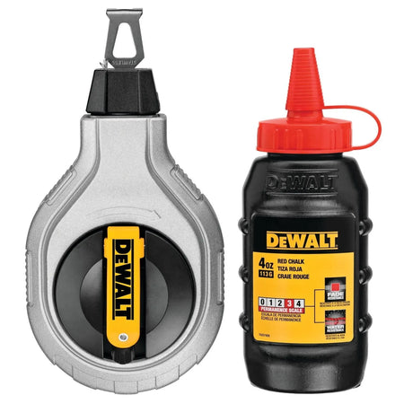DEWALT DWHT47408-6:1 Chalk Reel 100 Ft W/Red - Wise Line Tools