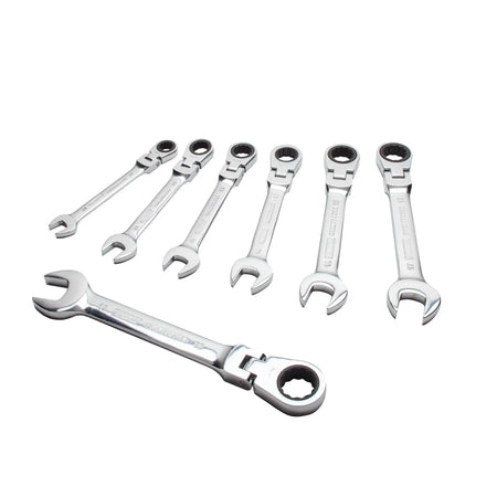 DEWALT DWMT74196 – DEWALT 7 Piece Ratcheting Flex Head Combination Metric Wrench Set DEWALT