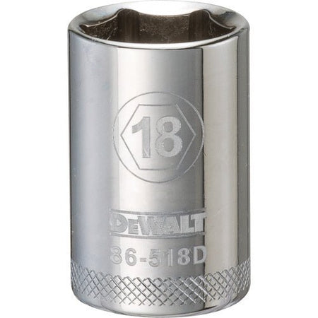 DEWALT DWMT86518OSP-6 Point 1/2'' Drive Socket 18Mm - Wise Line Tools