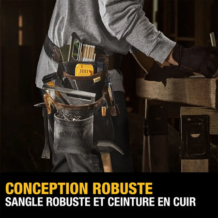 DEWALT DWST550115-Leather Pouch W/ Belt 2023 - Wise Line Tools