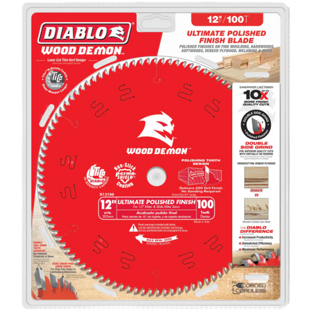 DIABLO D12100X - 12'' 100T SAW BLADE - Wise Line Tools