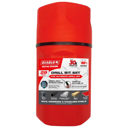 DIABLO DMD-T29 - 29 pc Metal Demon Drill Bits Set DIABLO