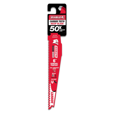 DIABLO DS0609CGP - 6" 6/9TPI Carbide Teeth Demo Recip General Blade DIABLO