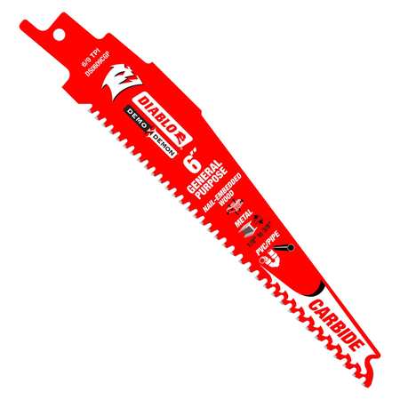 DIABLO DS0609CGP - 6" 6/9TPI Carbide Teeth Demo Recip General Blade DIABLO