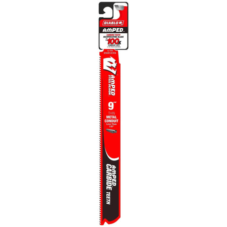 DIABLO DS0912CFA - 9" 12TPI AMPED Carbide Steel Demon Recip Blade for Thin Metal DIABLO