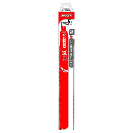DIABLO DS1214BF25C - 12" 14/18TPI Bi-Metal Recip Blade for Medium Metal (25pk) DIABLO