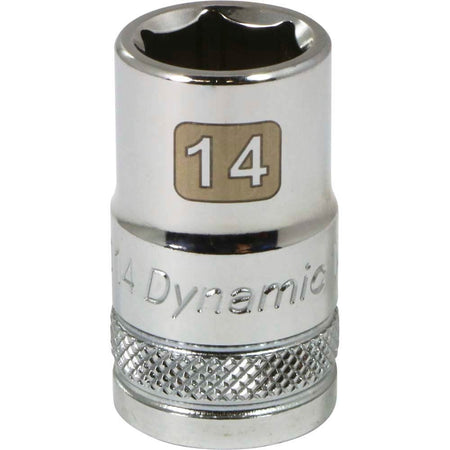 DYNAMIC D016014 - 1/2" D 6 PT 14MM CHR SKT DYNAMIC