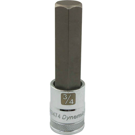 DYNAMIC D013474 - 1/2" D BIT SKT HEX 3/4" LONG DYNAMIC