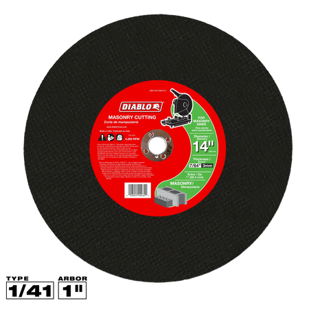 Diablo CDD140109A01C - 14" x 1" x 7/64" Masonry Chop Saw Disc DIABLO