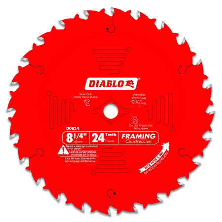 Diablo D0824X - 8-1/4 in. x 24 Tooth Framing Saw Blade - Wise Line Tools