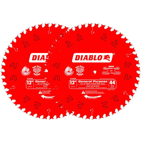 Diablo D124444VP - 12" x 44-Teeth General Purpose Saw Blade for Wood DIABLO