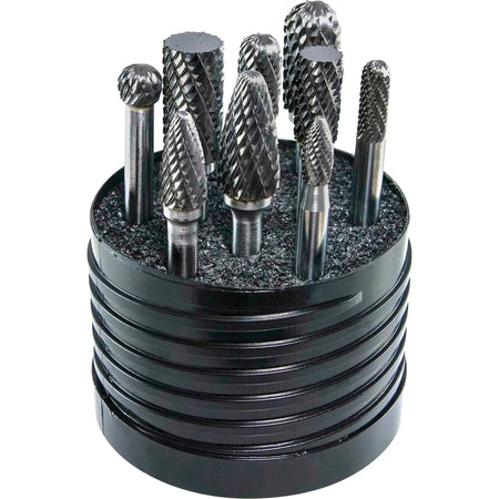 Drillco 70S001SC - 8pc Magnum SET 1 Solid Carbide Double Cut Burr Set Drillco