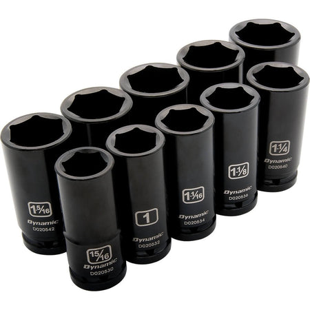 DYNAMIC GT-D021001 - 10 Piece 3/4" Drive 6 Point Deep Impact