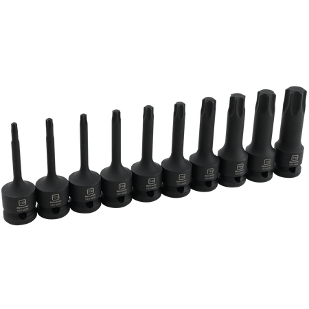 Dynamic D018101 - 1/2" DRIVE 10 PC 1/2" DRIVE TORX BIT IMPACT SOCKET SET - Wise Line Tools
