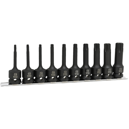 Dynamic D018101 - 1/2" DRIVE 10 PC 1/2" DRIVE TORX BIT IMPACT SOCKET SET - Wise Line Tools